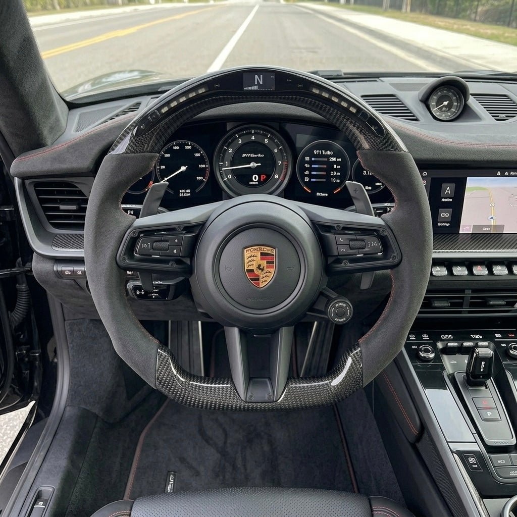 Porsche 911 992 - Carbon Fiber Steering Wheel With Led Display