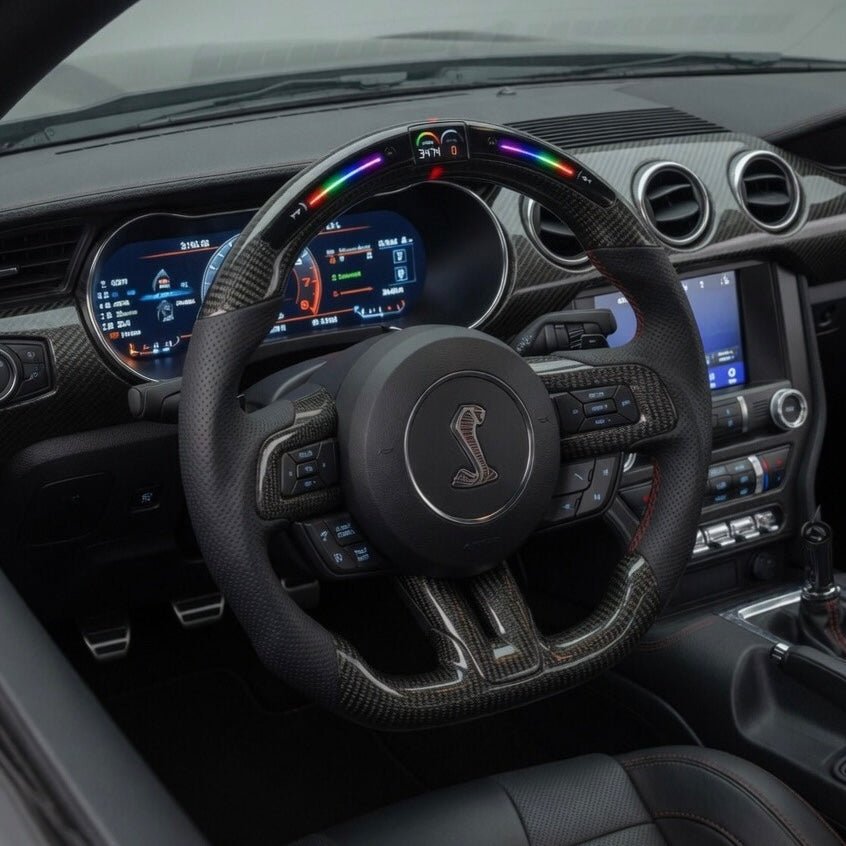 Ford Mustang GT500 - Carbon Fiber Steering Wheel With Led Display