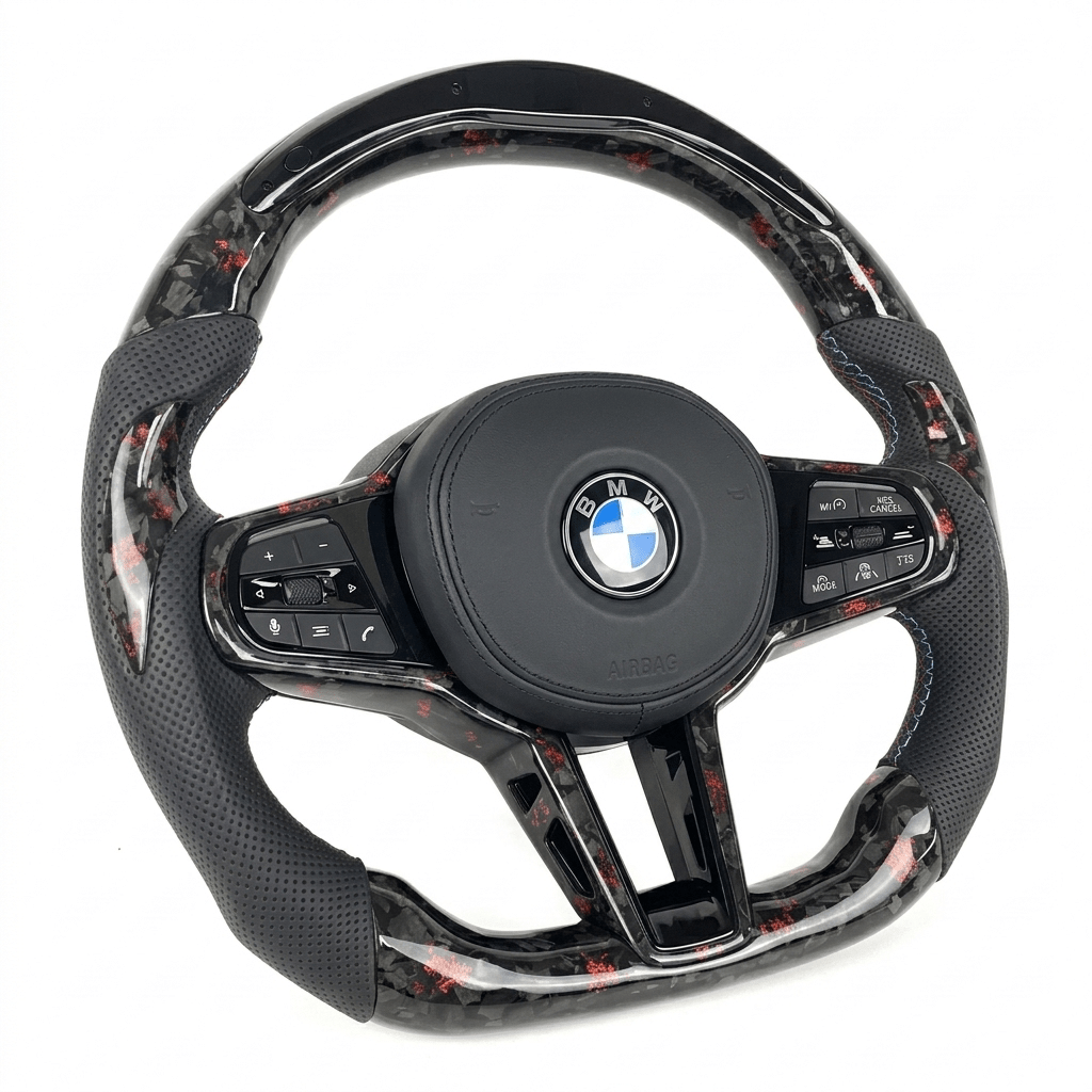 BMW - Glossy Forged Carbon Fiber Steering Wheel With Led Display
