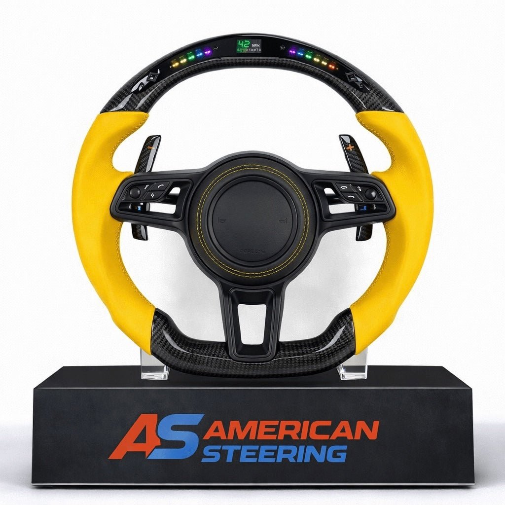 2018+ Porsche - Custom Carbon Fiber Steering Wheel With Led Display