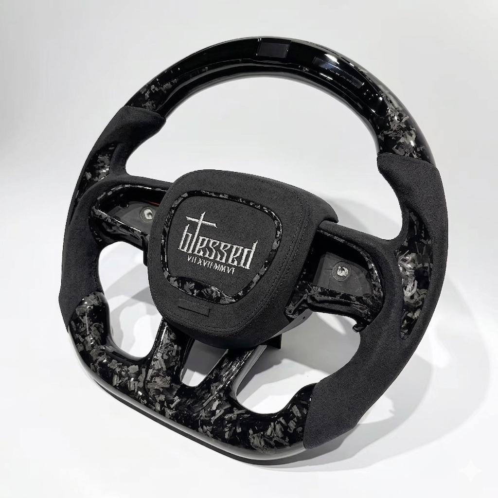 Dodge - Custom Forged Carbon Fiber With Led Display Steering Wheel