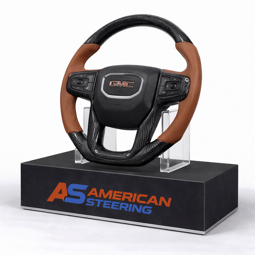 GMC - Carbon Fiber Steering Wheel With Leather Grips