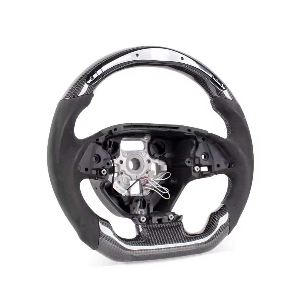 Corvette C7 - Alcantara Carbon Fiber Steering Wheel With Led - American Steering