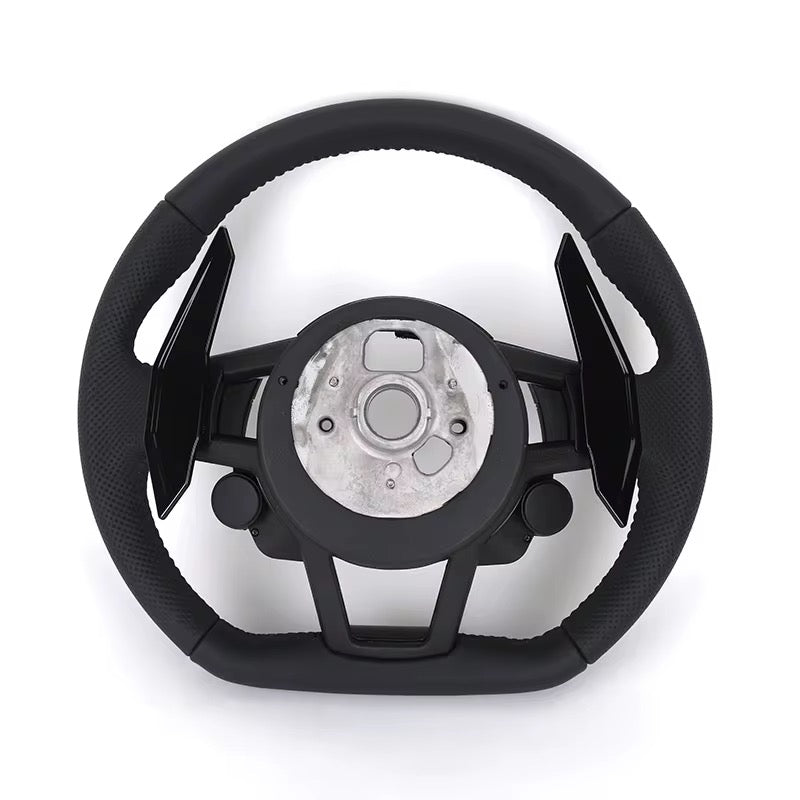 2017+ Audi S3/S4/S5/S7/RS3/RS4/RS5/RS6/RS7/R8 - Full Leather Steering Wheel - American Steering