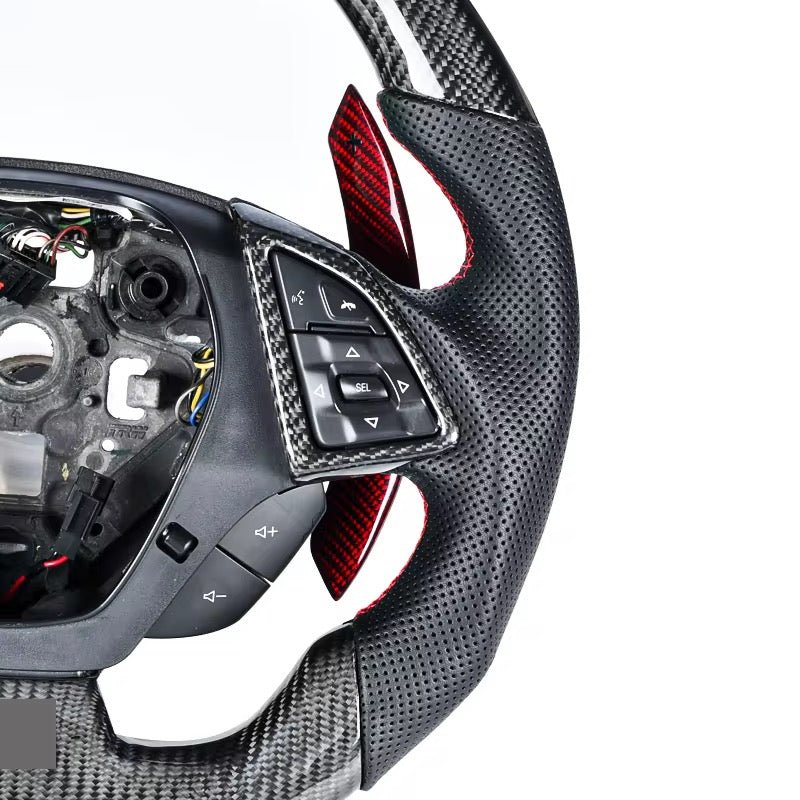 Chevrolet Corvette C7 - Carbon Fiber Steering Wheel With Leather - American Steering