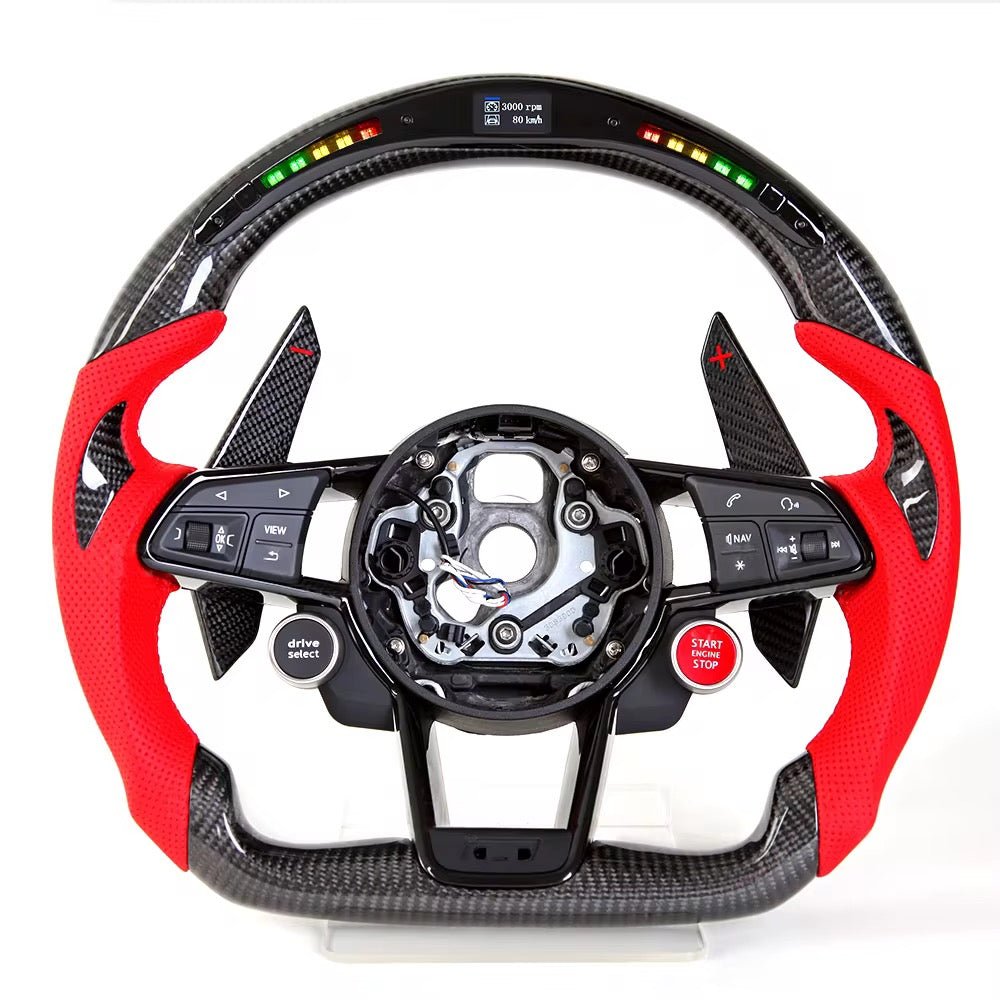 Audi - Carbon Fiber Steering With Paddle Shifters & Led Display