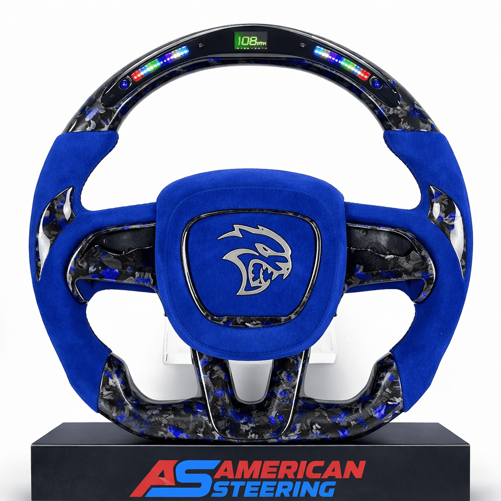 Dodge - Carbon Fiber Steering Wheel With LED Display & Alcantara Grip