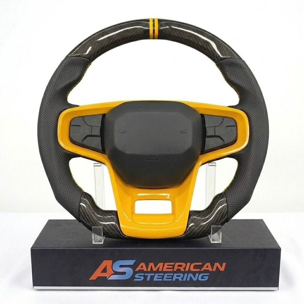 Ford Bronco - Carbon Fiber Steering Wheel With Leather Grips