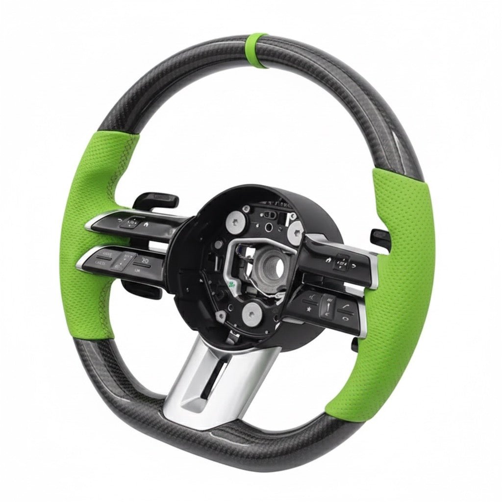 (2021-2025) Mercedes-Benz - Carbon Fiber Steering Wheel With Leather - American Steering