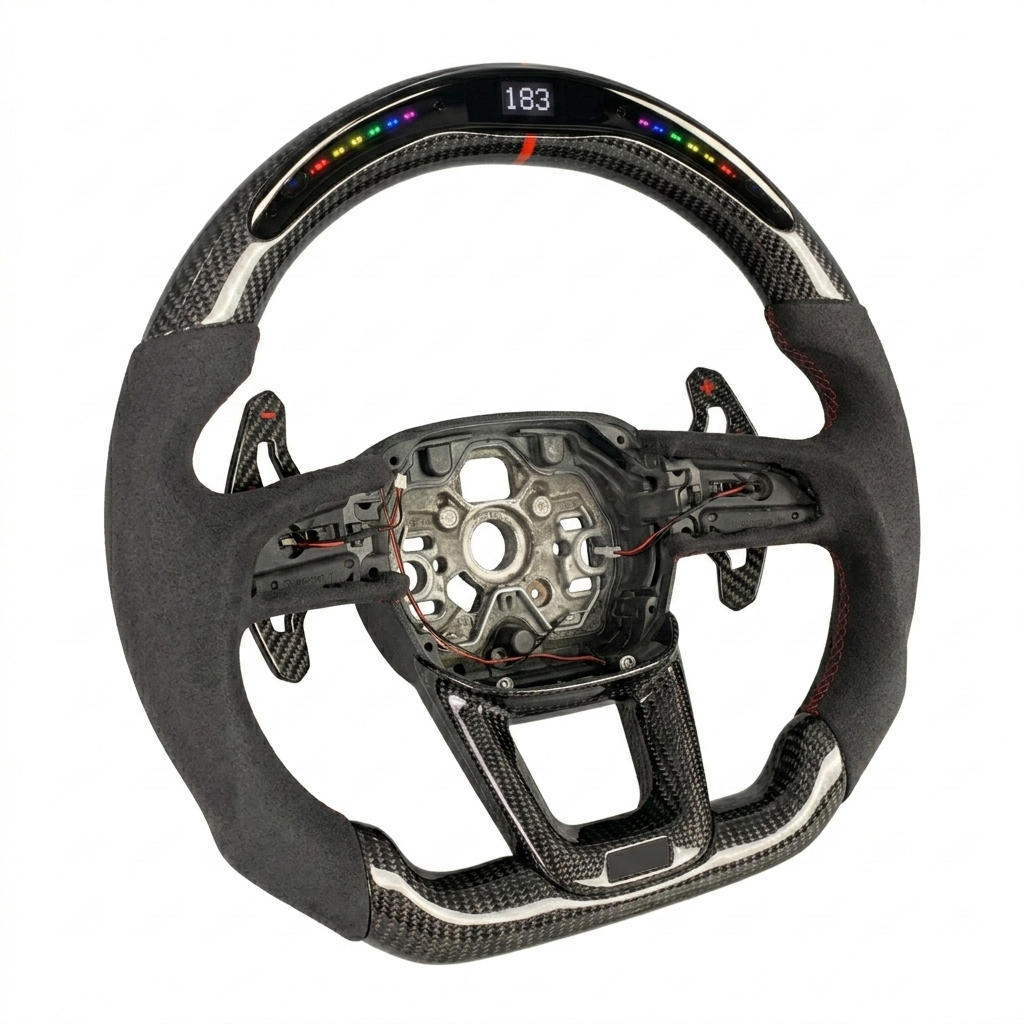 Audi - Carbon Fiber With Led Display Steering Wheel