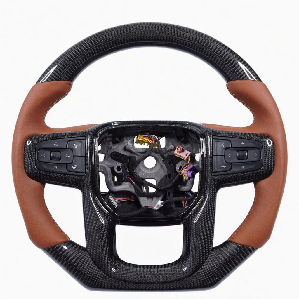 GMC - Carbon Fiber Steering Wheel With Leather Grips