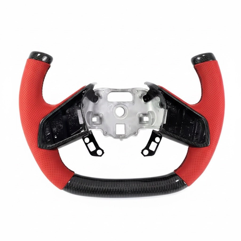 Chevrolet Corvette C8 / Z06 - Carbon Fiber Steering Wheel With Leather - American Steering