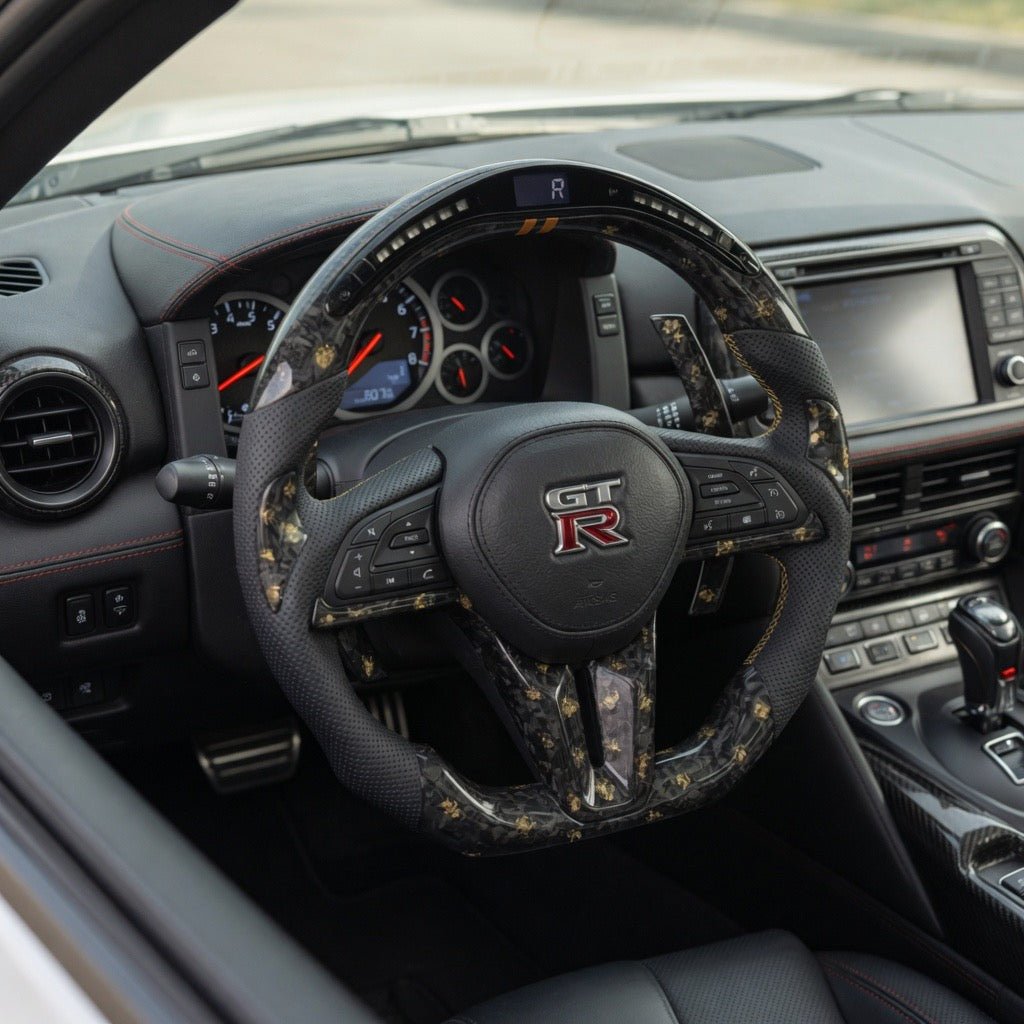 Nissan GTR - Forged Carbon Fiber With Led Display Steering Wheel