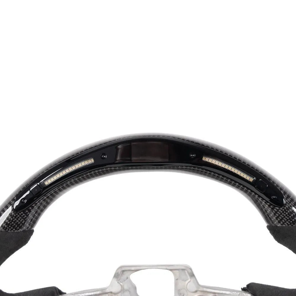 (2015-2017) Ford Mustang - Led Carbon Fiber and Alcantara Steering Wheel - American Steering