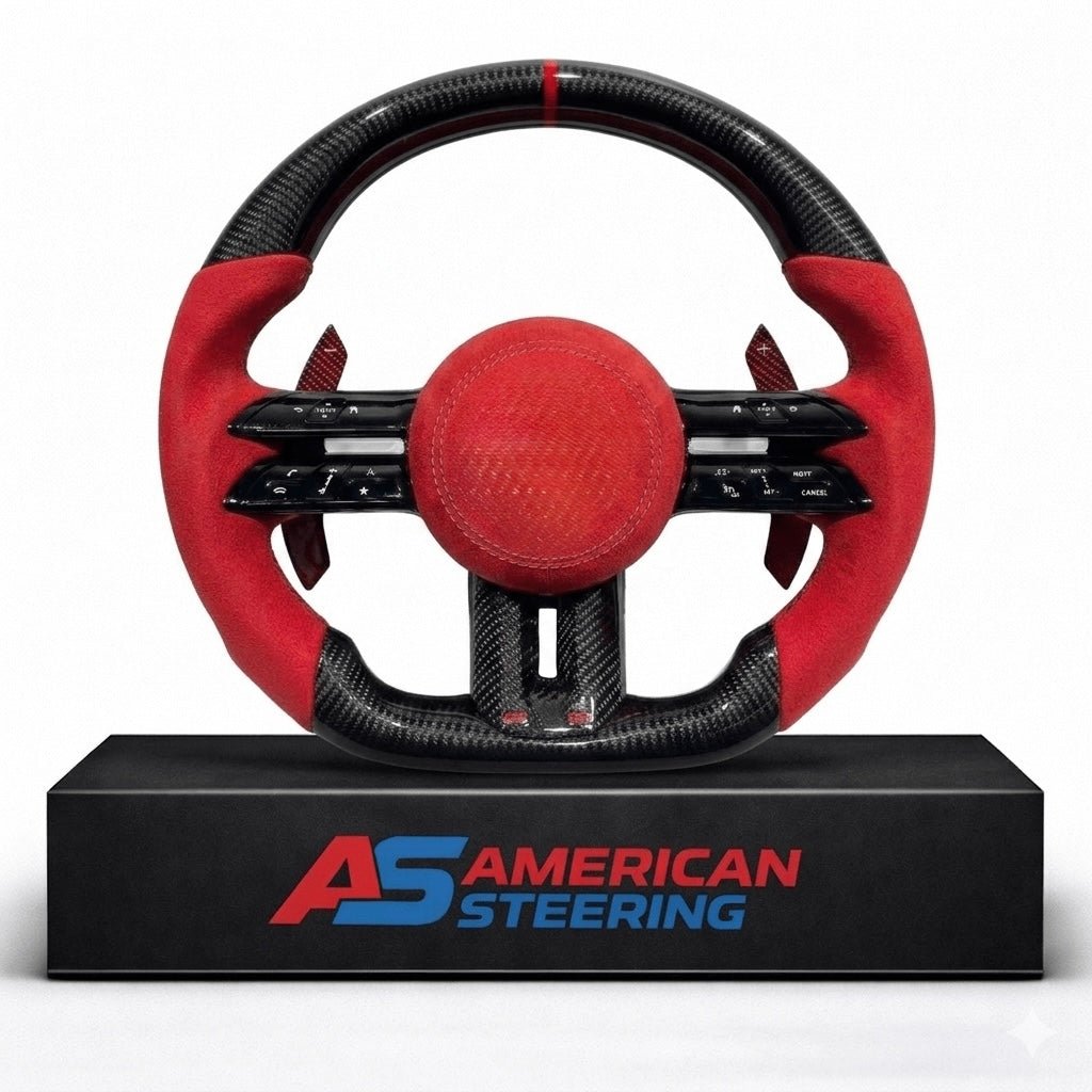 2024+ Mercedes Benz - Carbon Fiber Steering Wheel With Paddle Shifters