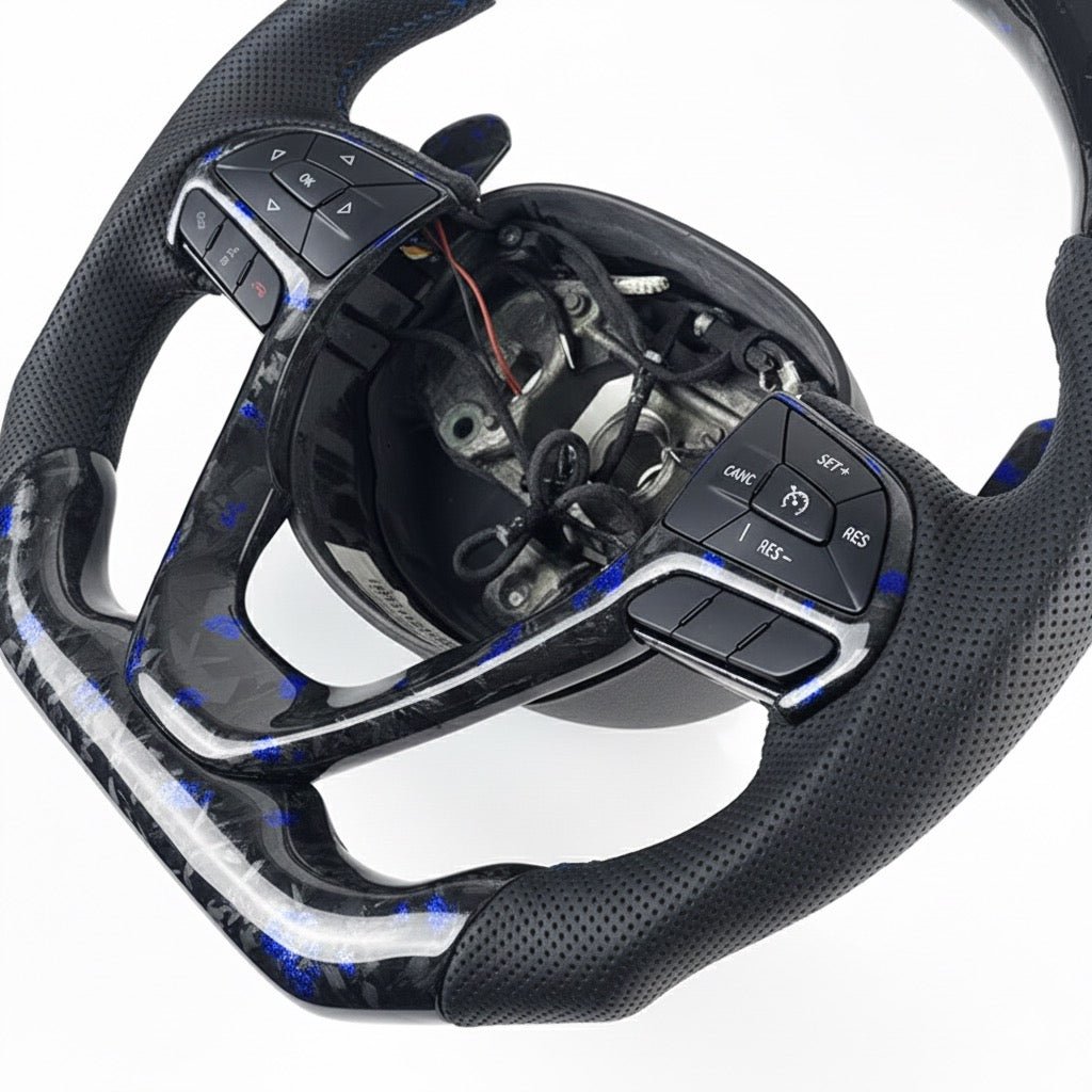 Forged Carbon Steering Wheel With Led Display for Jeep Grand Cherokee/SRT/HELLCAT - American Steering