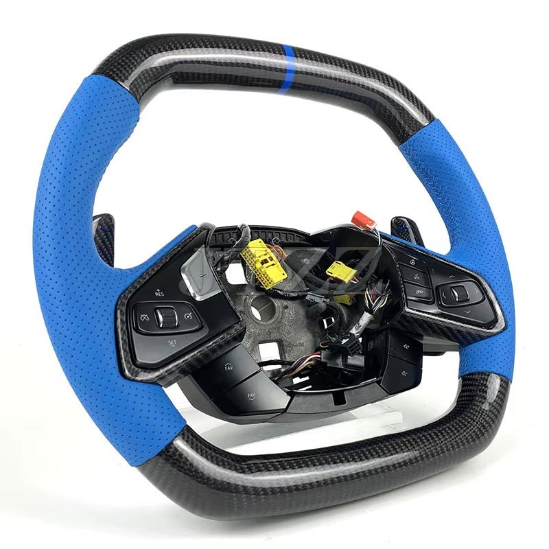 Chevrolet Corvette C8 - Carbon Fiber Steering Wheel With Leather Grips