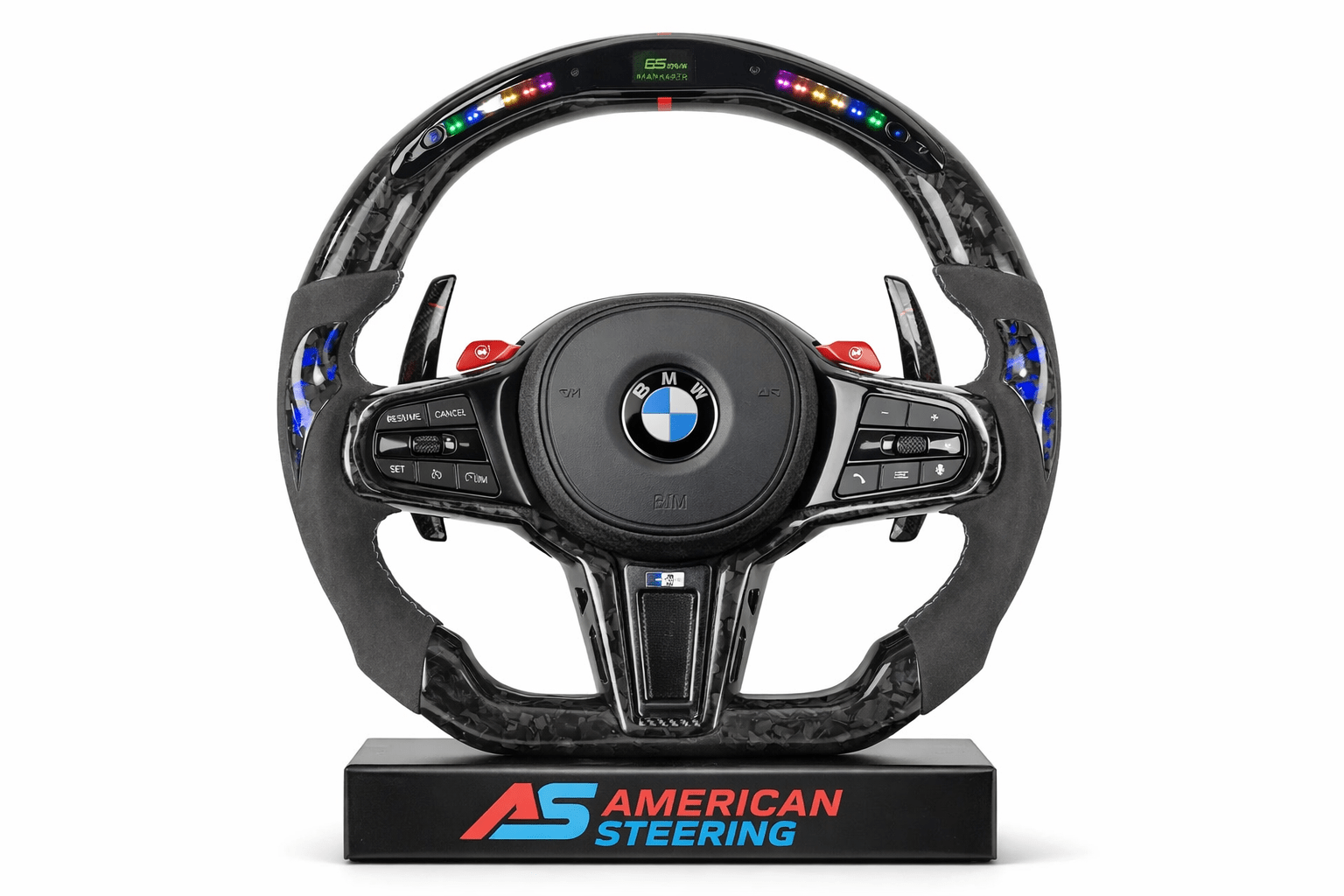2020+ BMW - LED Display With Alcantara Forged Carbon Fiber Steering Wheel