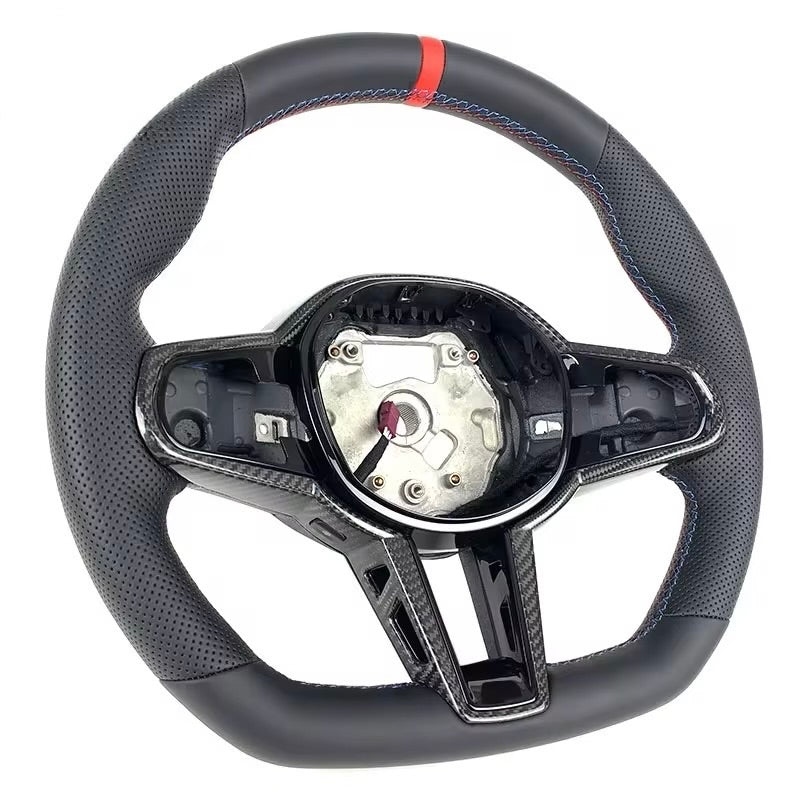 (2020+) BMW M2/M3/M4/M5/M8 - Carbon Fiber Steering Wheel With Leather - American Steering