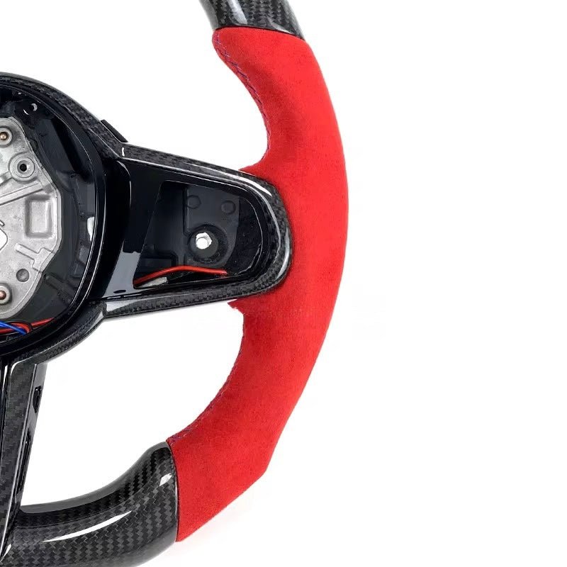 (2020+) BMW M2/M3/M4/M5/M8 - Carbon Fiber Steering Wheel With Alcantara - American Steering