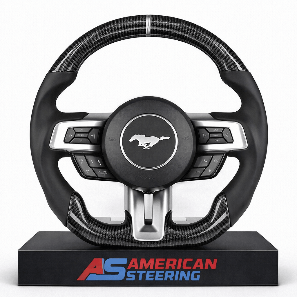 Ford Mustang (2015–2023) Carbon Fiber Steering Wheel with Leather
