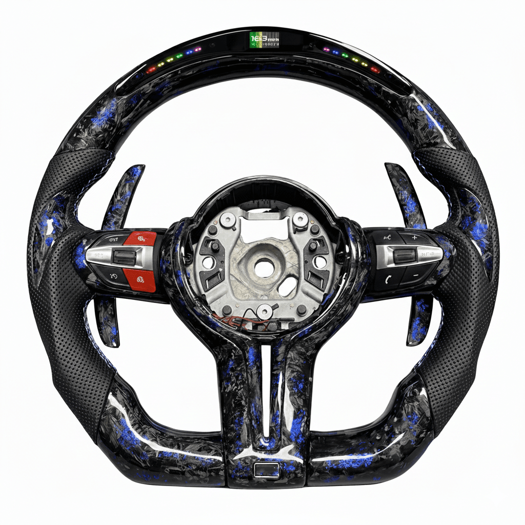 2015+ BMW - Forged Carbon Fiber With Led Display Steering Wheel