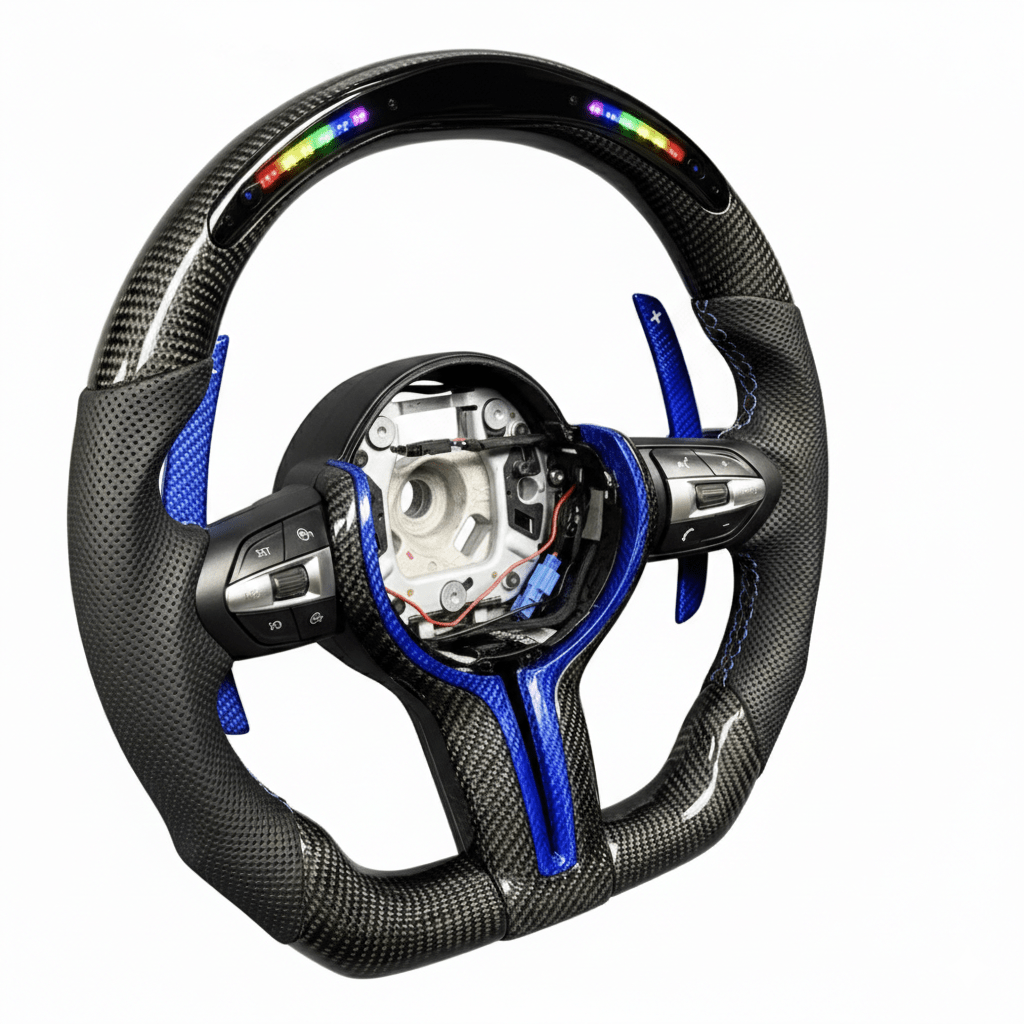 BMW - M Performance Style Carbon Fiber With Led Display Steering Wheel