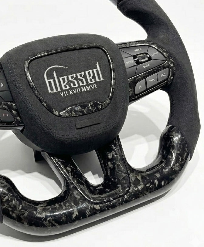 Dodge - Custom Forged Carbon Fiber With Led Display Steering Wheel