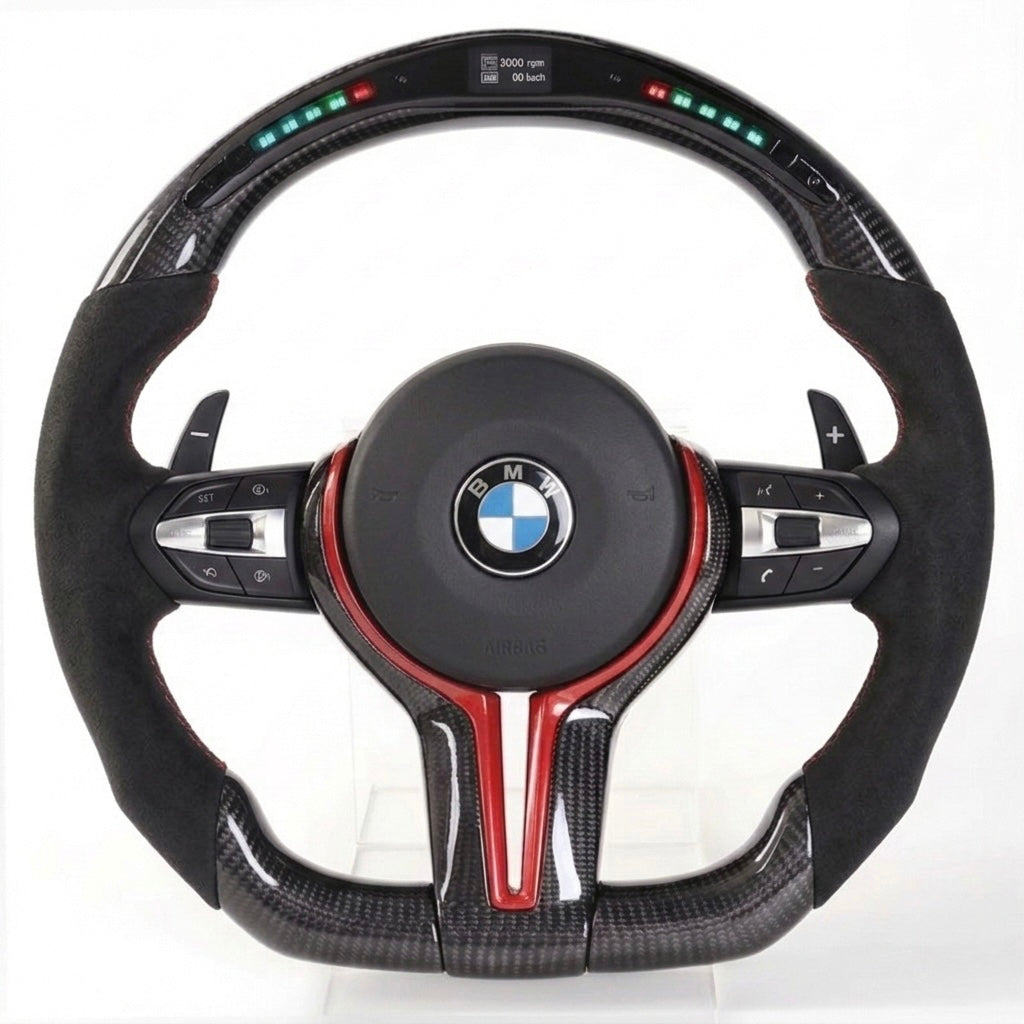2015+ BMW - Carbon Fiber Steering Wheel With Led Display