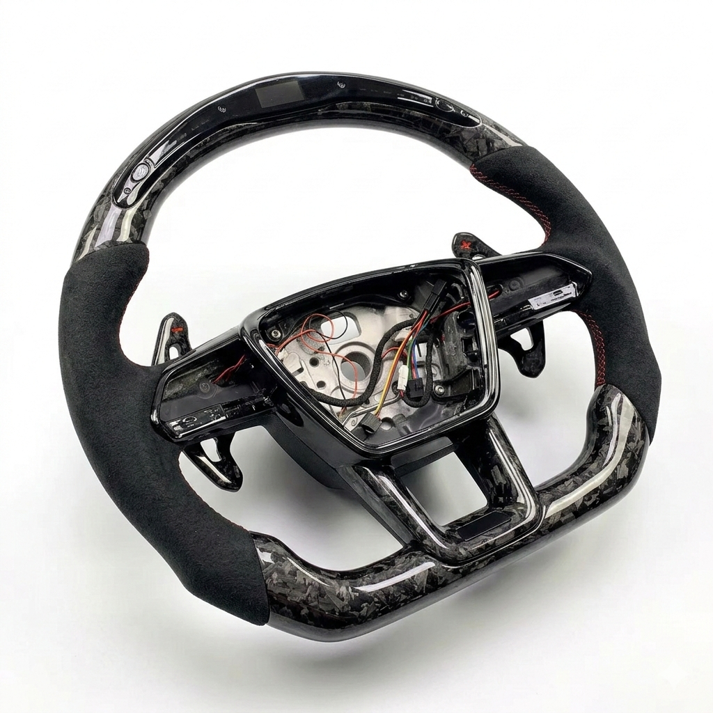 Audi - Forged Carbon Fiber With Led Display Steering Wheel