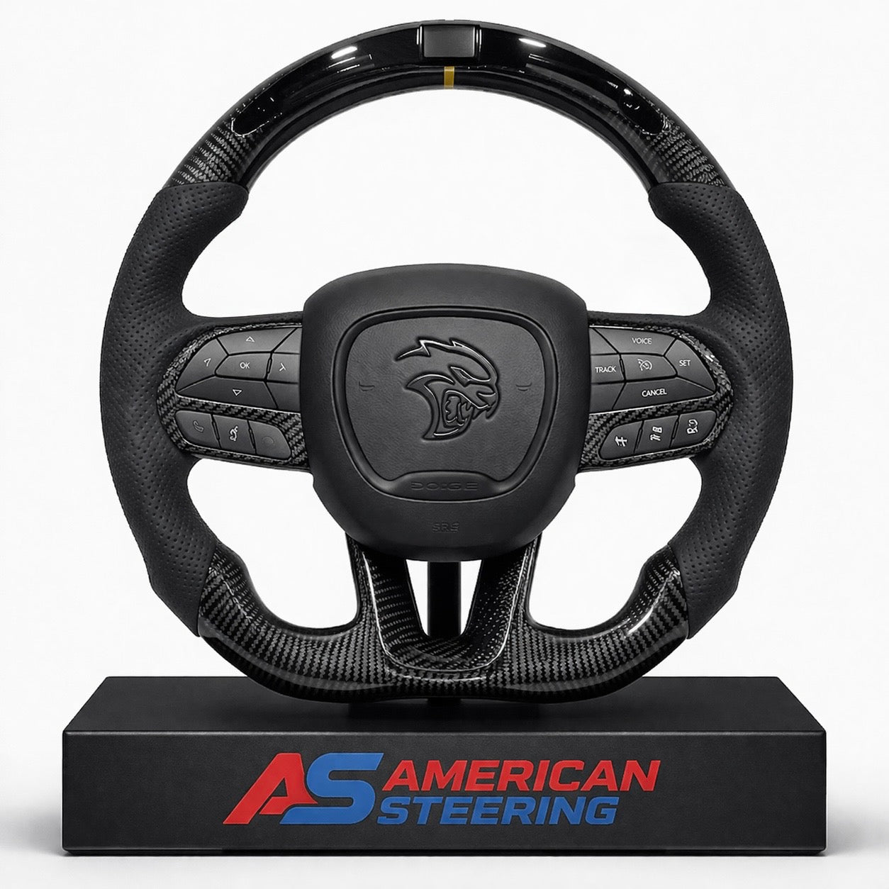 Dodge - Carbon Fiber Steering Wheel With Led Display & Paddle Shifters