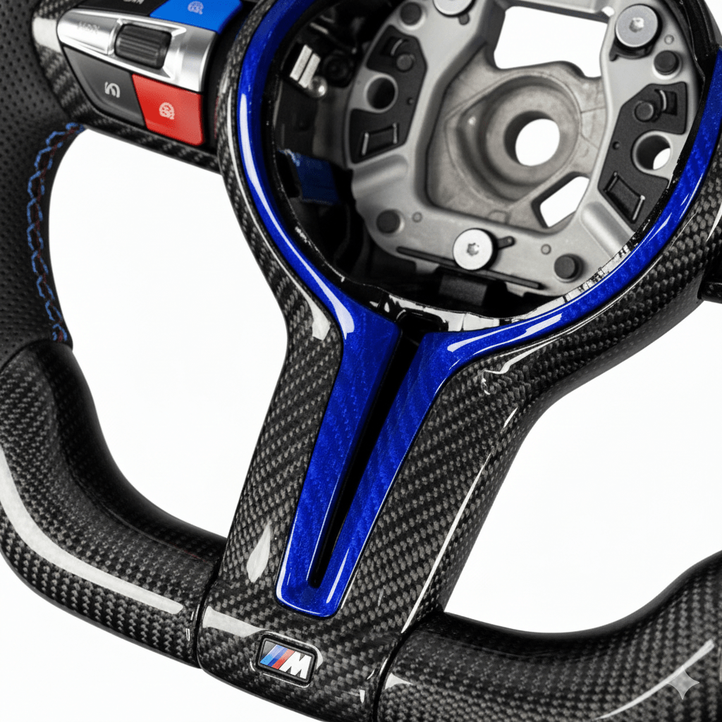 BMW - M Performance Style Carbon Fiber With Led Display Steering Wheel