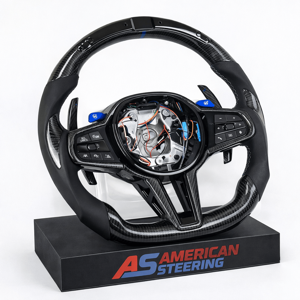 BMW - Custom Carbon Fiber With Smooth Leather & Led Display Steering Wheel