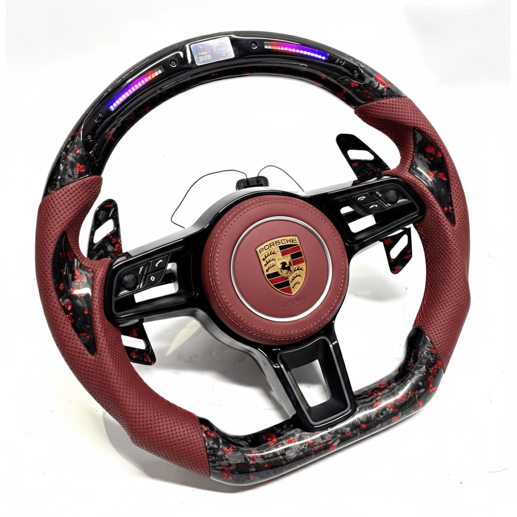 Porsche - Forged Carbon Fiber With Leather & Led Steering Wheel