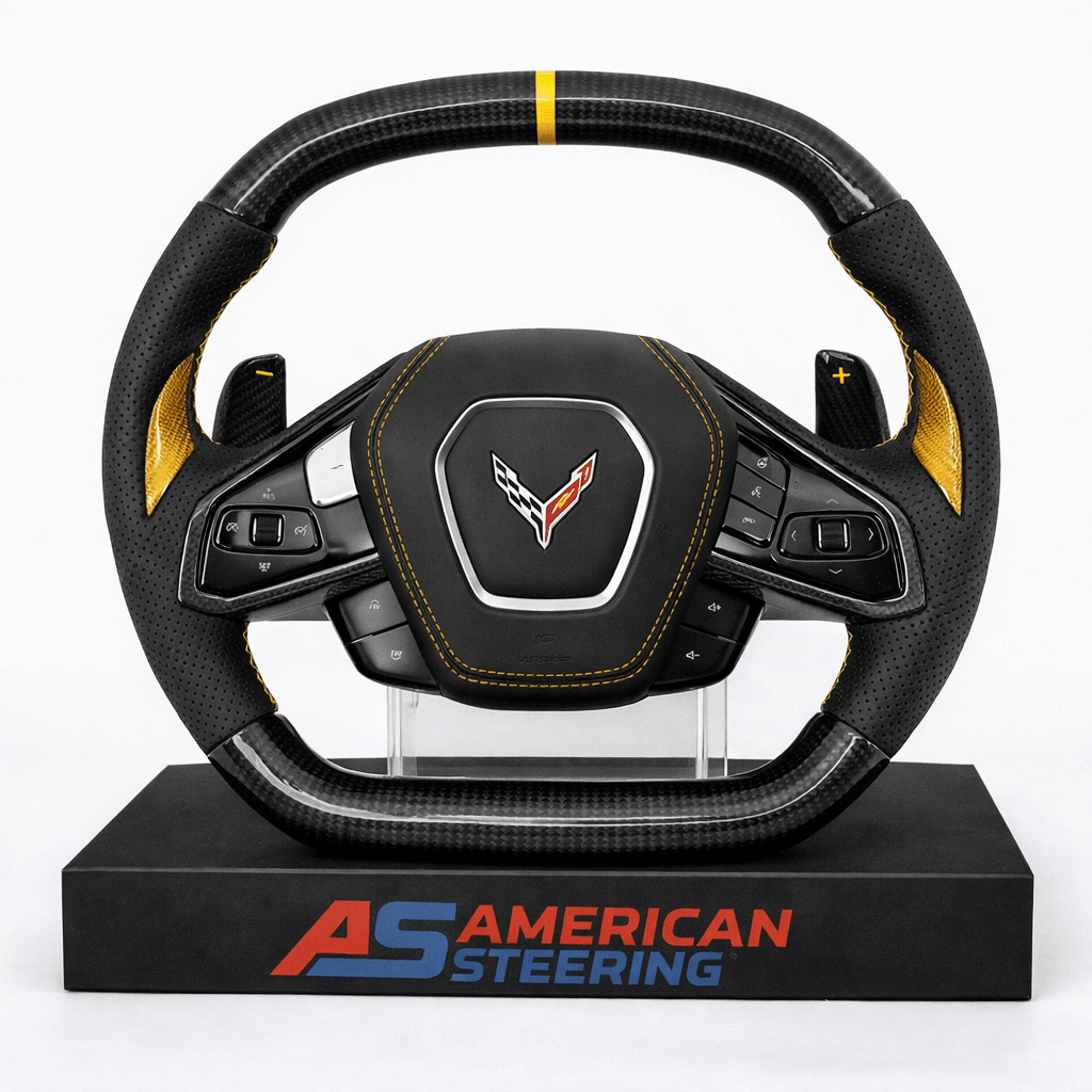 Corvette C8 - Custom Carbon Fiber Steering Wheel