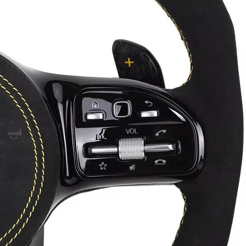 (2017-2021) Mercedes-Benz - Forged Carbon Fiber Steering Wheel With Alcantara - American Steering