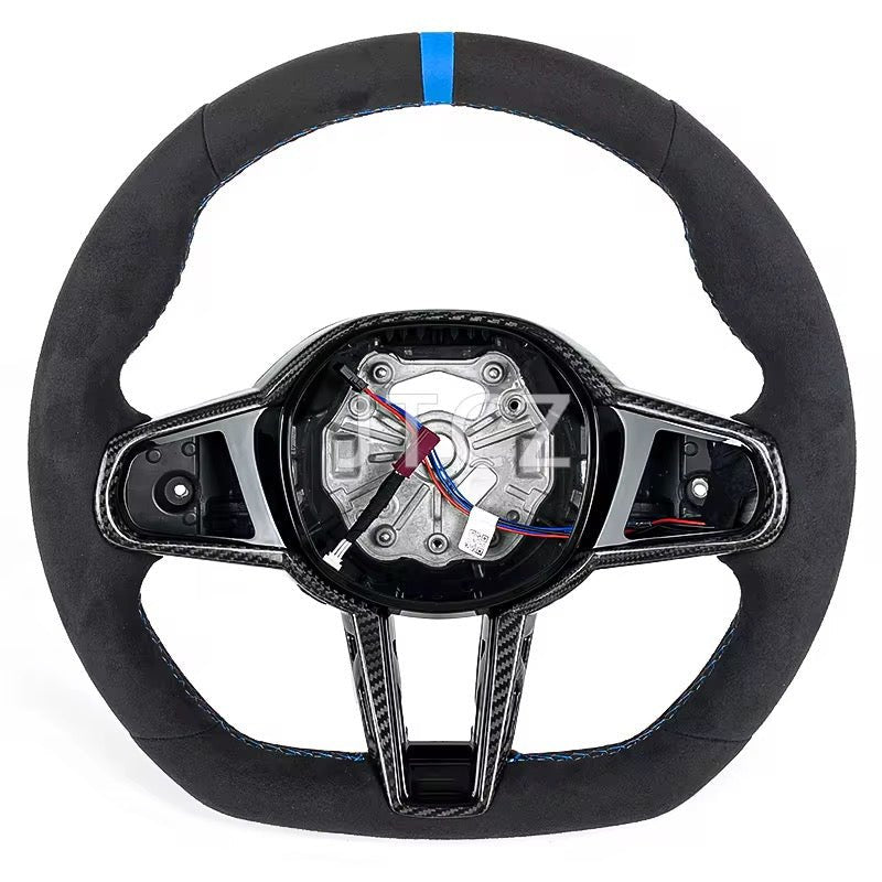 BMW M2 / M3 / M4 / M5 (2020+) – Custom Alcantara Carbon Fiber Steering Wheel