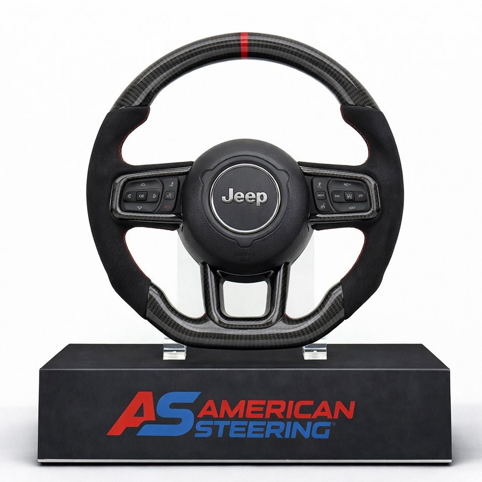 2018+ Jeep - Carbon Fiber Steering Wheel With Alcantara