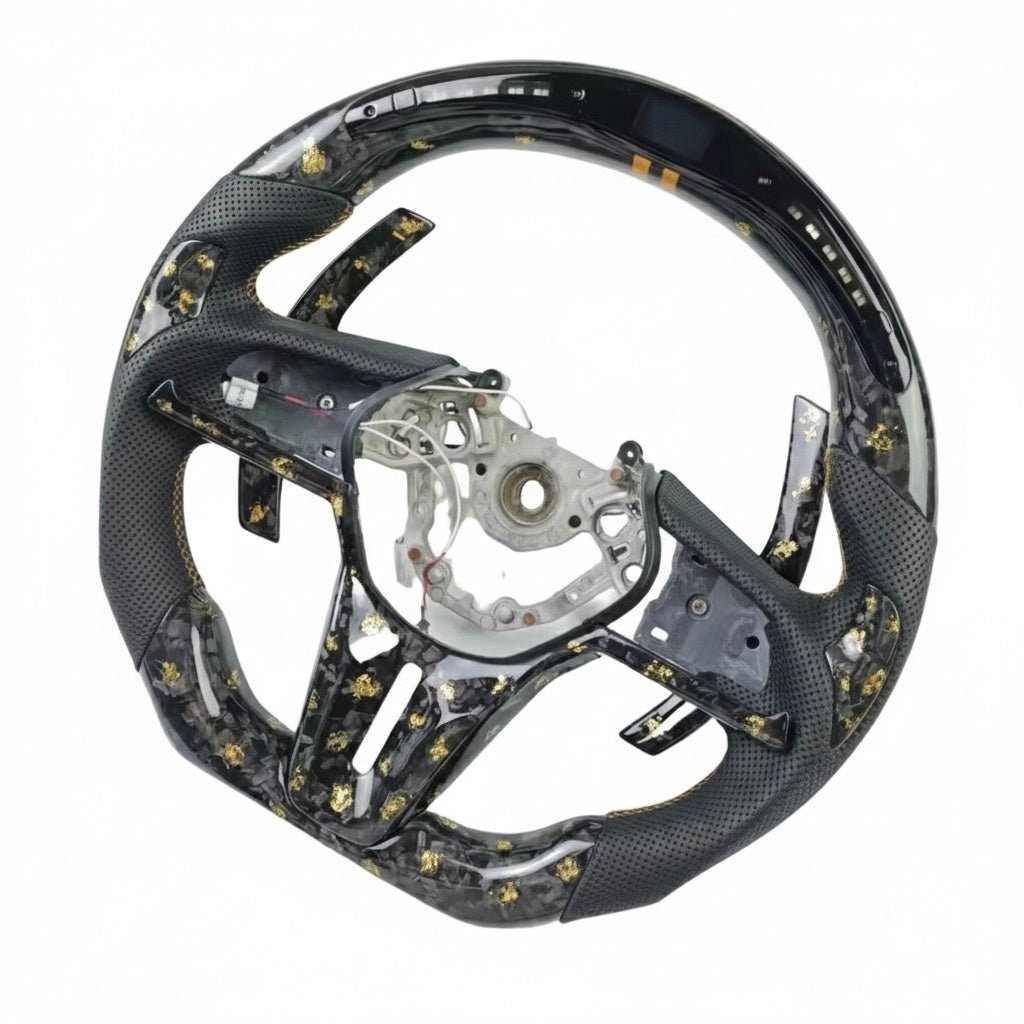 (2017-2021) Nissan GTR - Carbon Fiber Steering Wheel With Leather & Led Display - American Steering