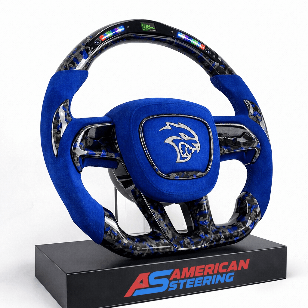 Dodge - Carbon Fiber Steering Wheel With LED Display & Alcantara Grip