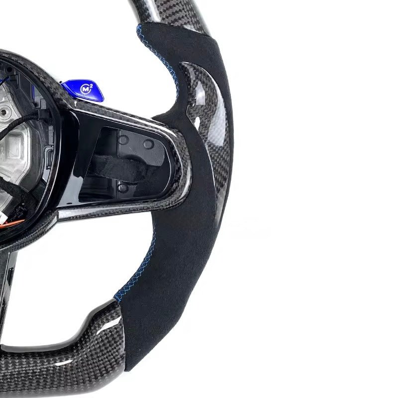 (2020+) BMW M2/M3/M4/M5/M8 - Carbon Fiber Steering Wheel With Alcantara - American Steering