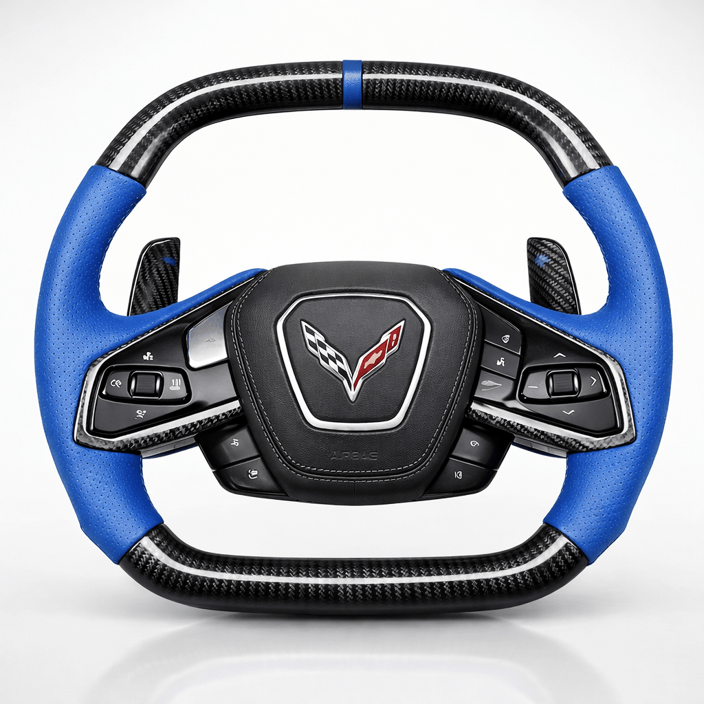 Chevrolet Corvette C8 - Carbon Fiber Steering Wheel With Leather Grips