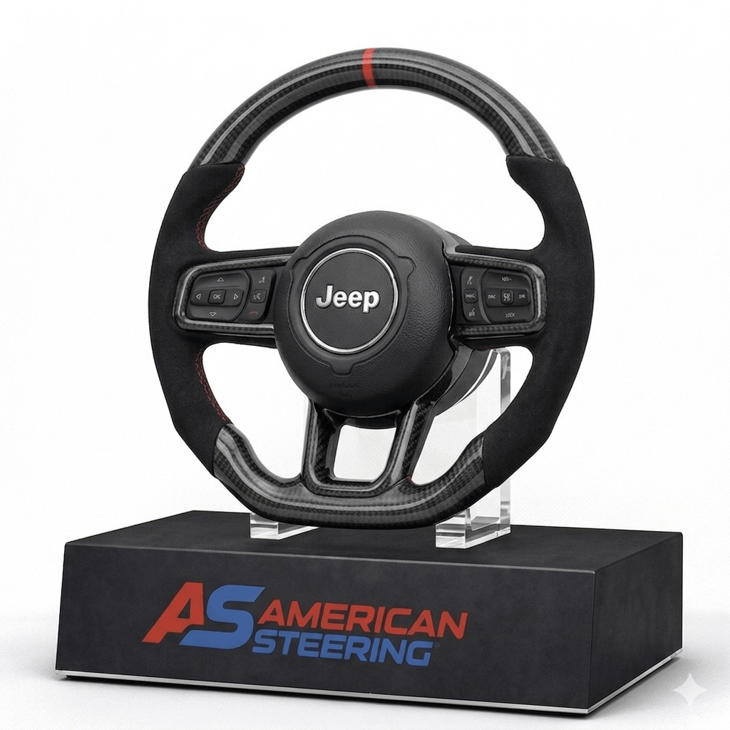 2018+ Jeep - Carbon Fiber Steering Wheel With Alcantara