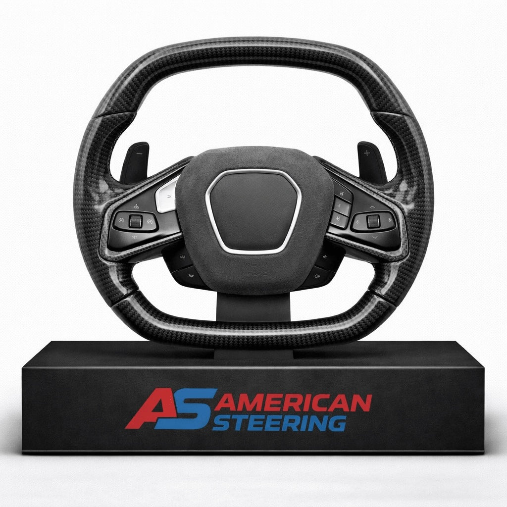 Chevrolet Corvette C8 - Full Carbon Fiber Steering Wheel With Alcantara