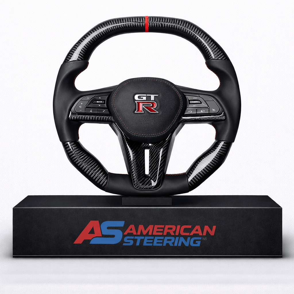 2017+ Nissan GTR - Carbon Fiber With Leather Steering Wheel
