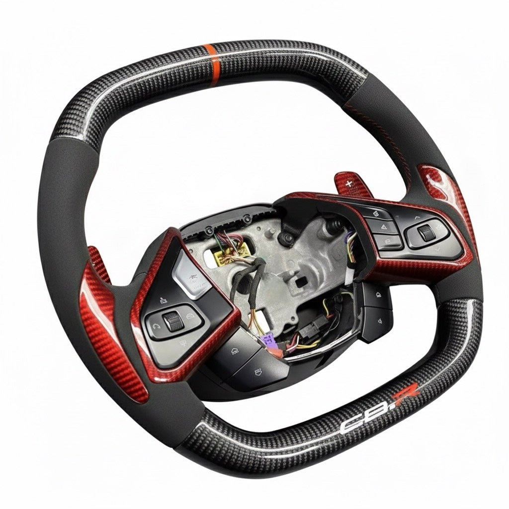 Chevrolet Corvette C8 - Carbon Fiber Steering Wheel With Alcantara - American Steering