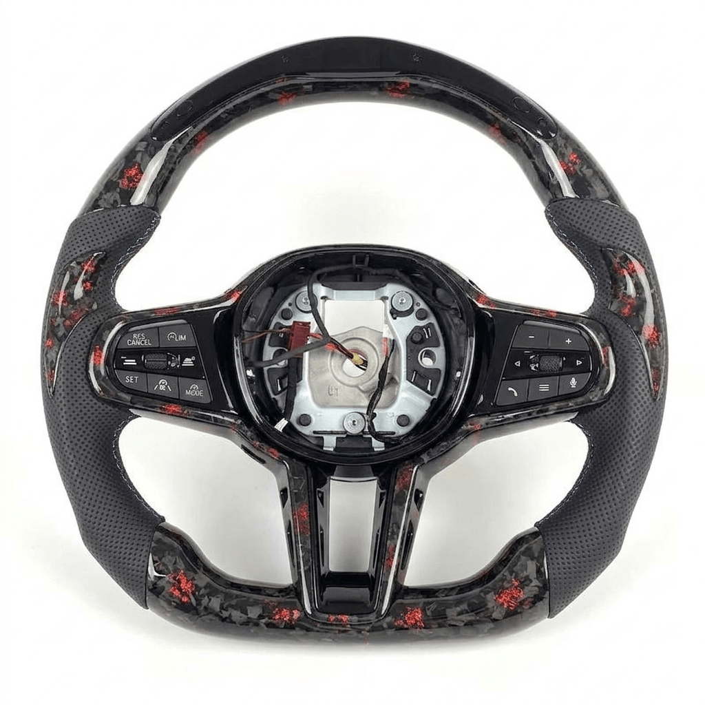 BMW - Glossy Forged Carbon Fiber Steering Wheel With Led Display