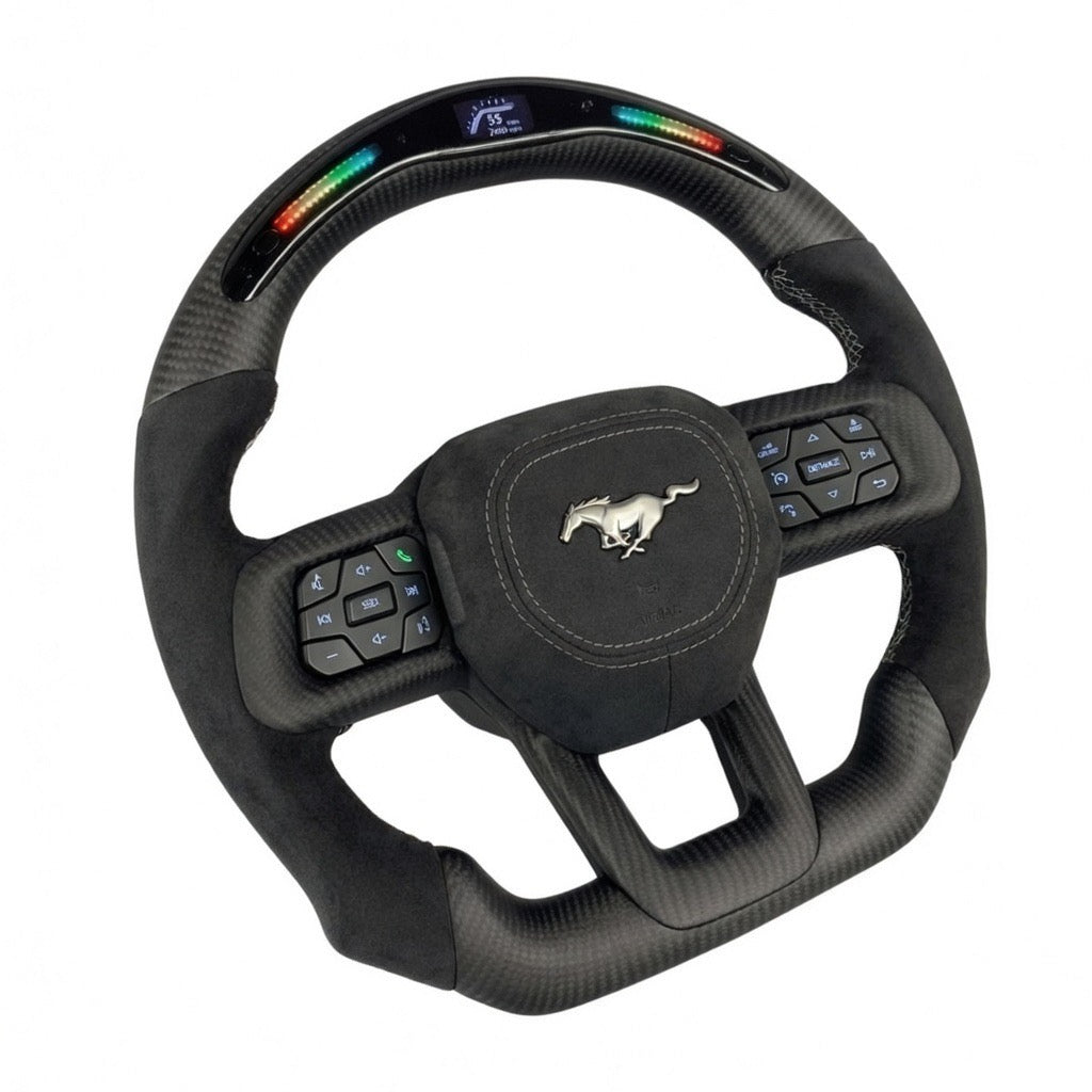 2024+ Ford Mustang - Matte Carbon Fiber Steering Wheel