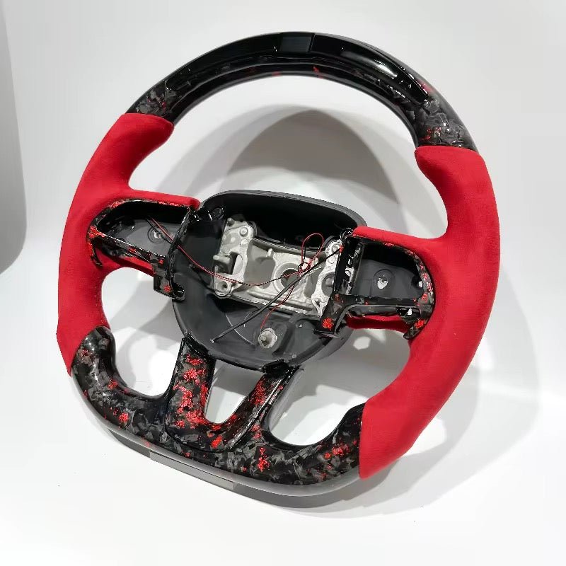 Dodge - Forged Carbon Fiber Steering Wheel With Red Leather & Led Display