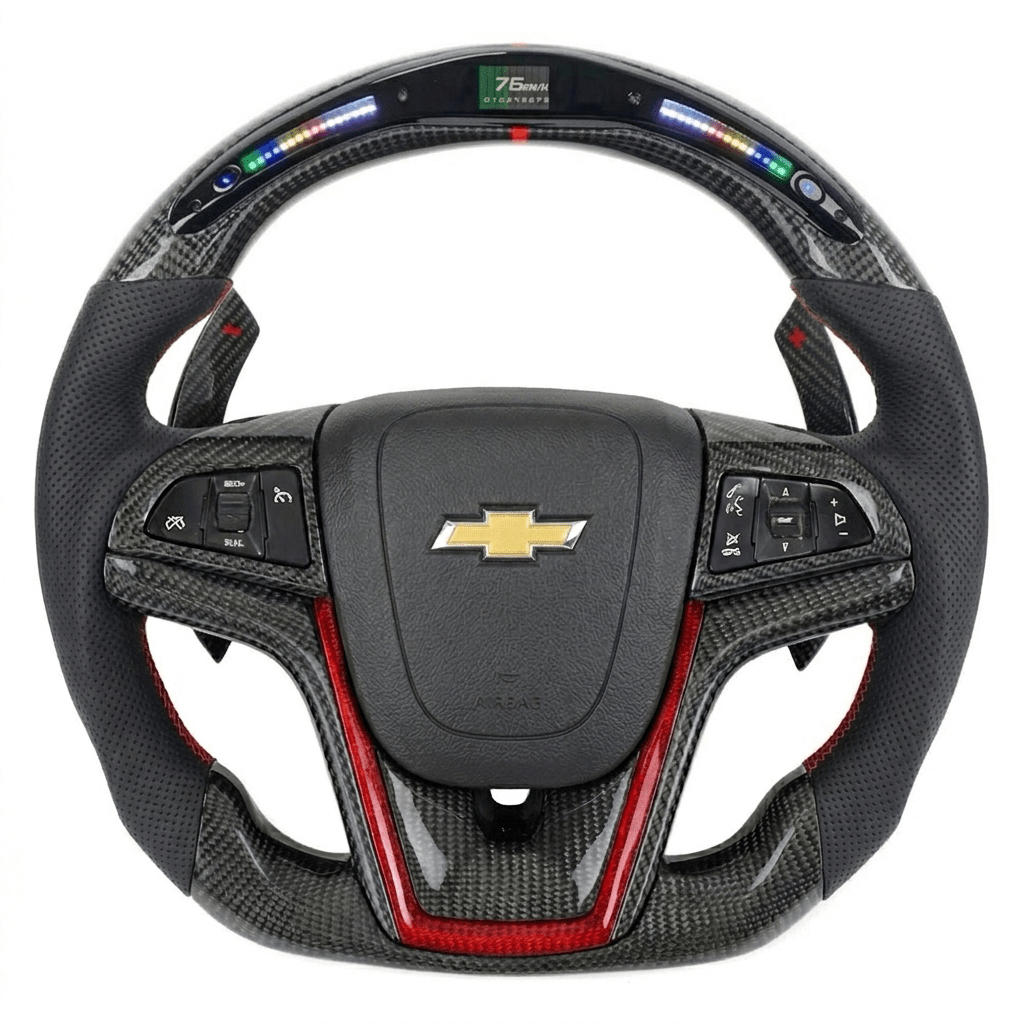 2012+ Chevrolet Camaro - Custom Carbon Fiber With Led Display Steering Wheel